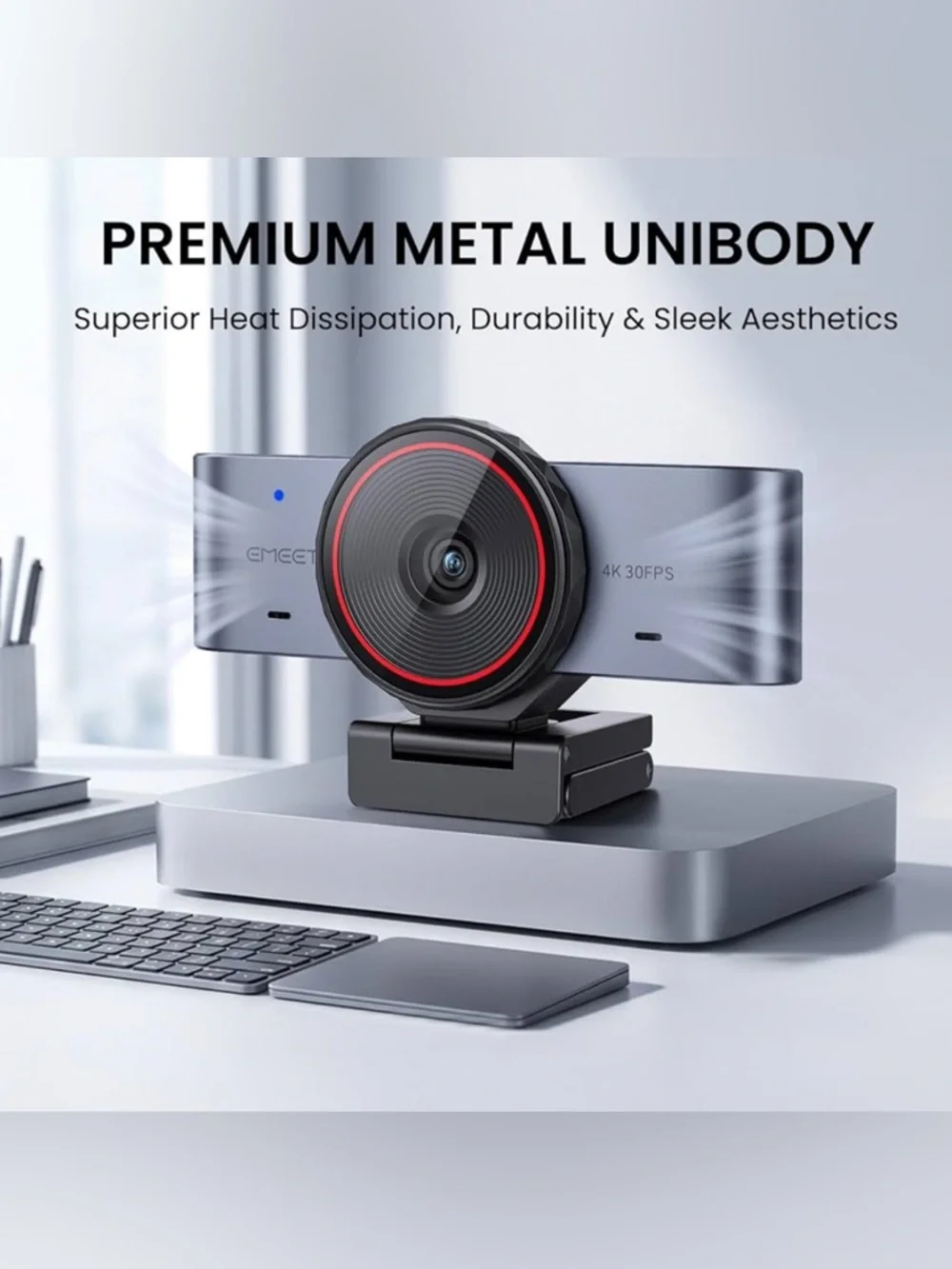 Ultra 4K Webcam w/ Autofocus, DRC, Whiteboard Mode, Privacy Cover, 2 Mics